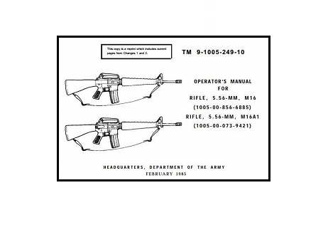 OPERATOR'S MANUAL FOR RIFLE, 5.56MM M16/M16A1 (AR-15)